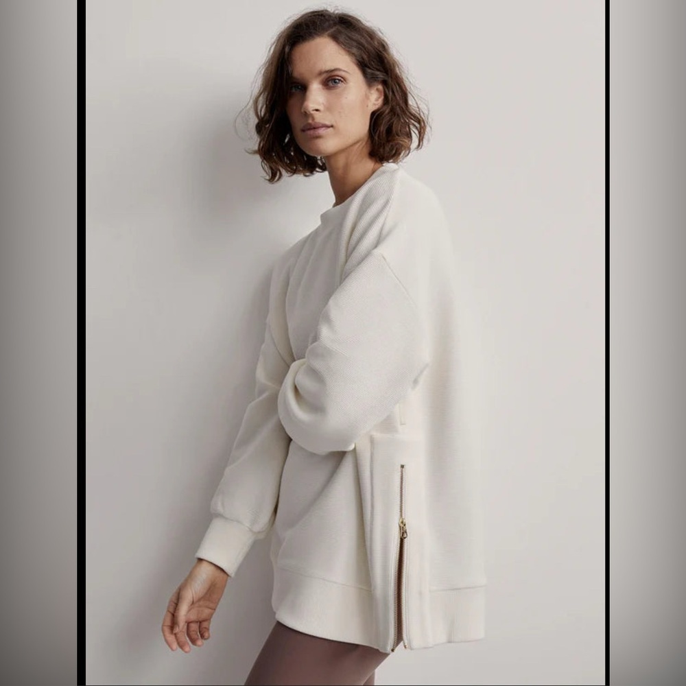 VARLEY - Mae Boyfriend Oversized Sweatshirt in Egret womens sz xs NWT